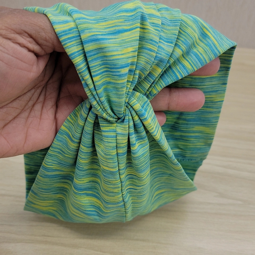 Green and Yellow Patterned Headband